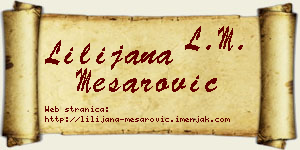 Lilijana Mesarović vizit kartica